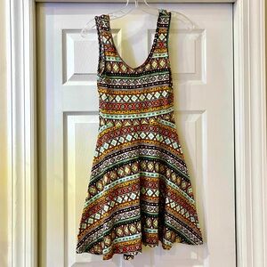 Love J Multicolor Patterned Sleeveless Dress